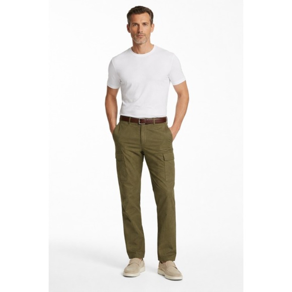 Alesbury Heather Cargo Essential Wash‎ Straight Fit Trouser Green Mens 36x34 NEW